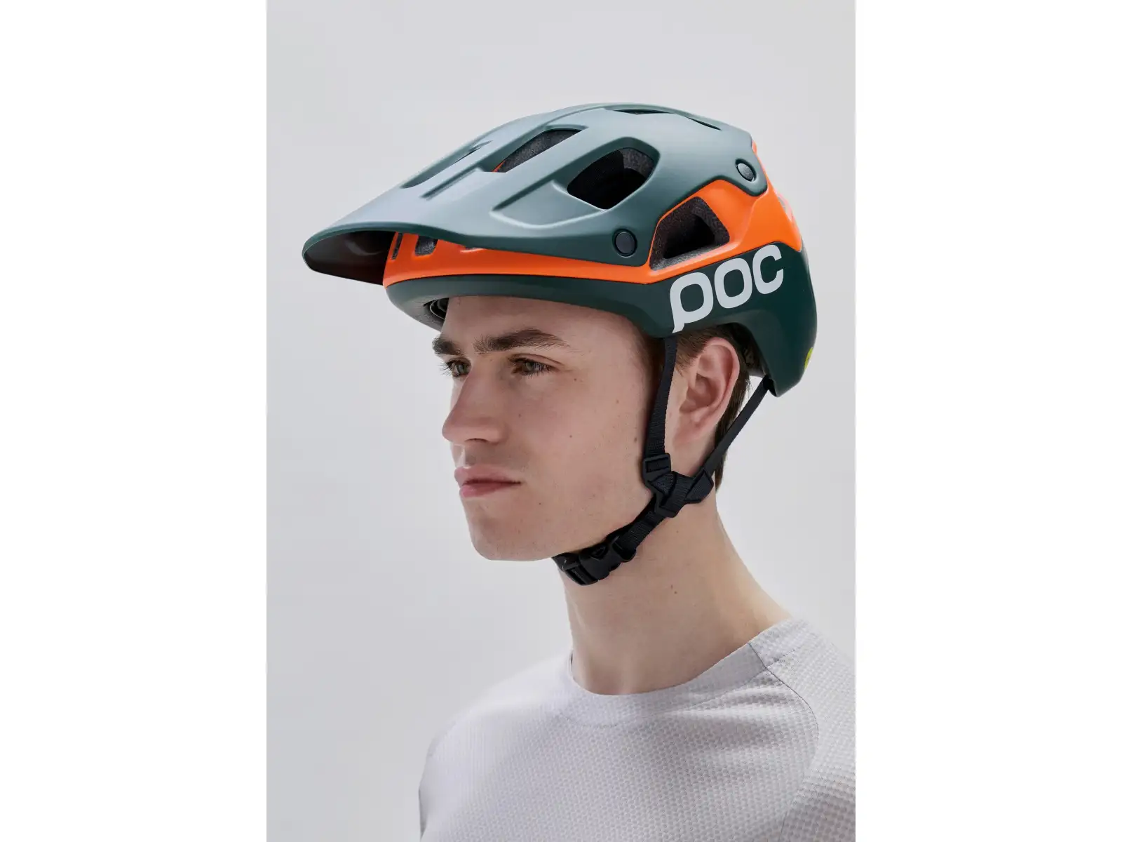 POC Cularis Pure MTB prilba Pargasite Green Matt/Fluorescent Orange Matt