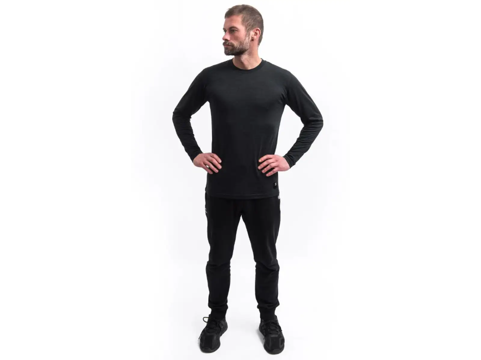 Sensor Merino Cordura pánske tričko dlhý rukáv Black