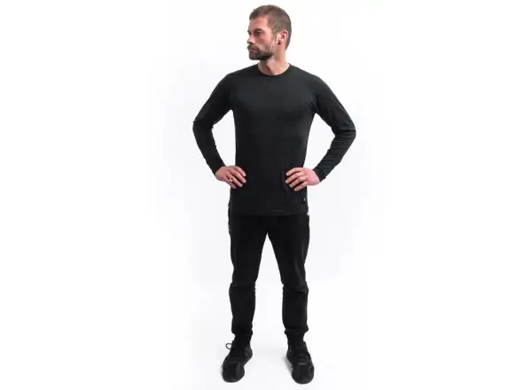 Sensor Merino Cordura pánske tričko dlhý rukáv Black