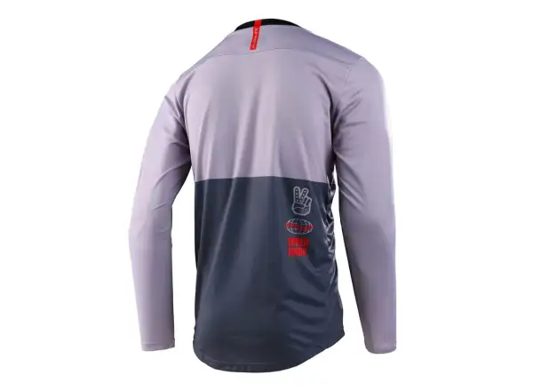 Troy Lee Designs Flowline Scripter pánsky dres s dlhým rukávom charcoal