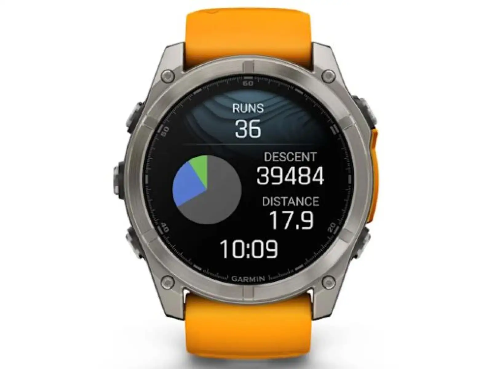 Garmin fenix 8 - 51 mm AMOLED Sapphire inteligentné hodinky Titanium Orange/Graphite