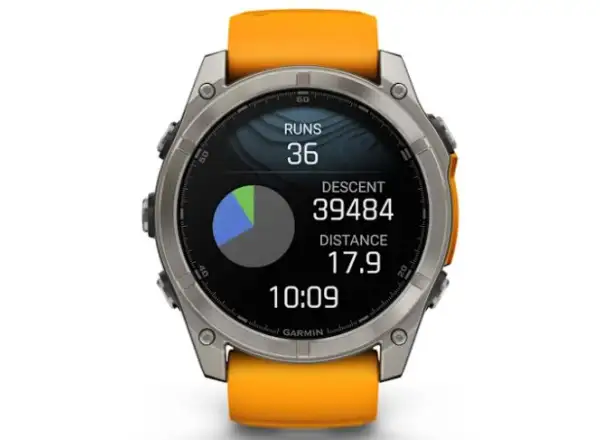 Garmin fenix 8 - 51 mm AMOLED Sapphire inteligentné hodinky Titanium Orange/Graphite