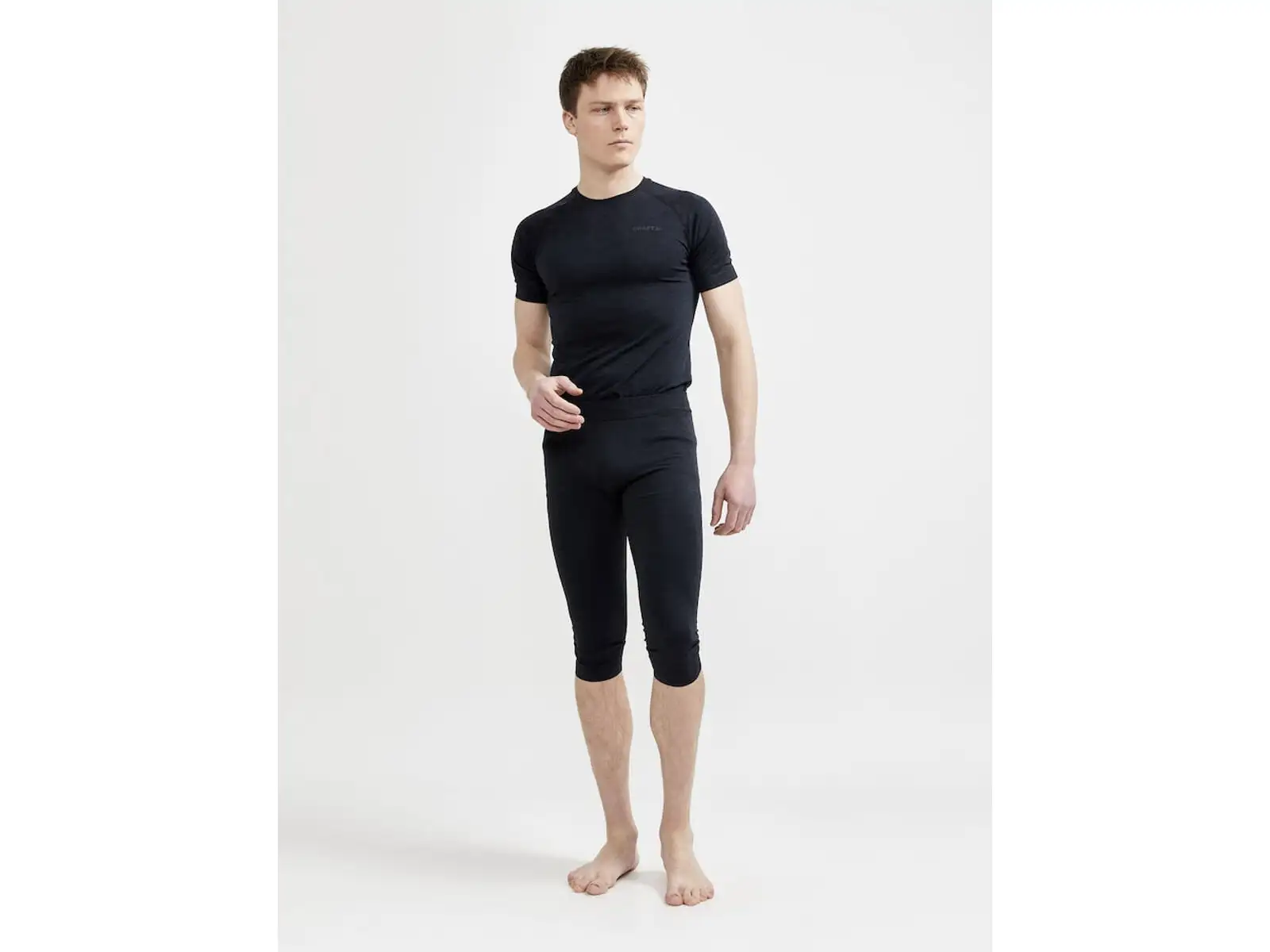 Craft Core Dry Active Comfort pánske spodné 3/4 nohavice čierna