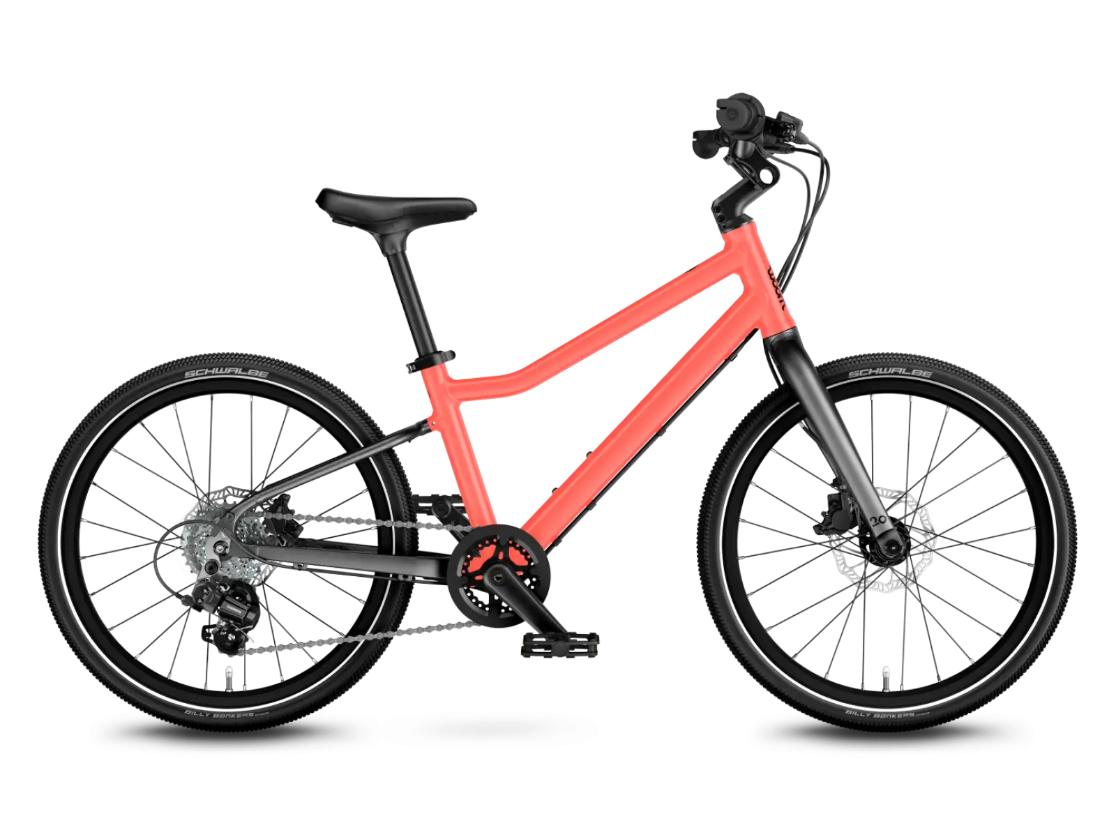 Woom 4 Explorer 20 Neon Coral detský bicykel