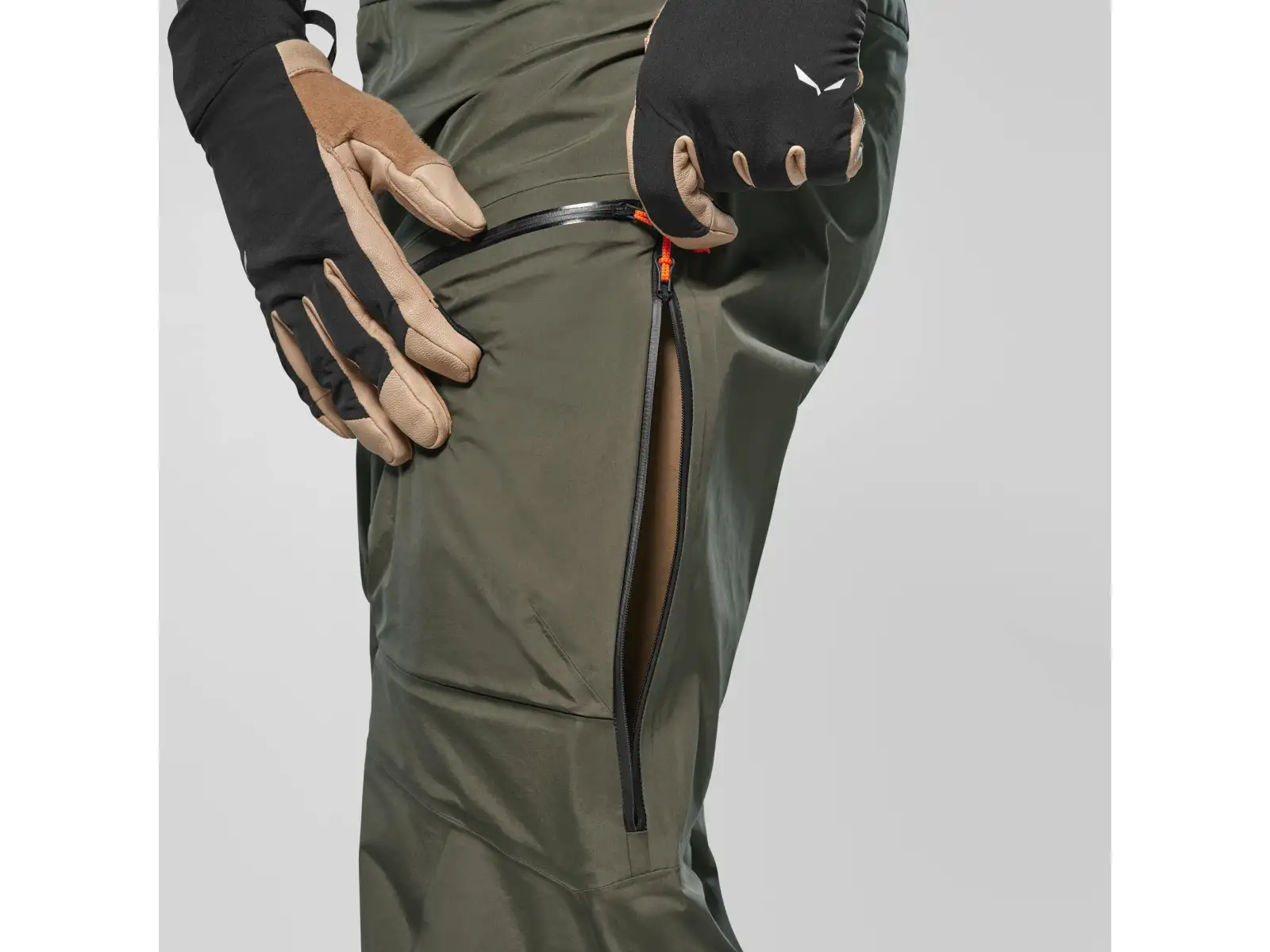 Salewa Sella 3L Powertex pánske nohavice Dark Olive