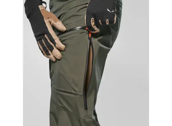 Salewa Sella 3L Powertex pánske nohavice Dark Olive
