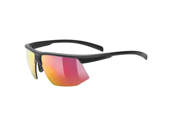 Uvex Aerios Okuliare Black Matt / Mir. Red