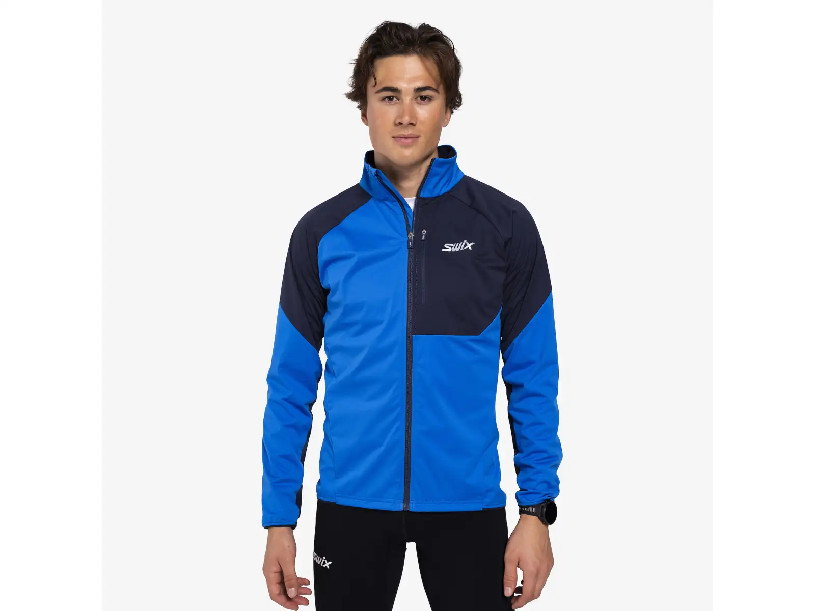 Swix Focus Wind pánska bunda Modrá