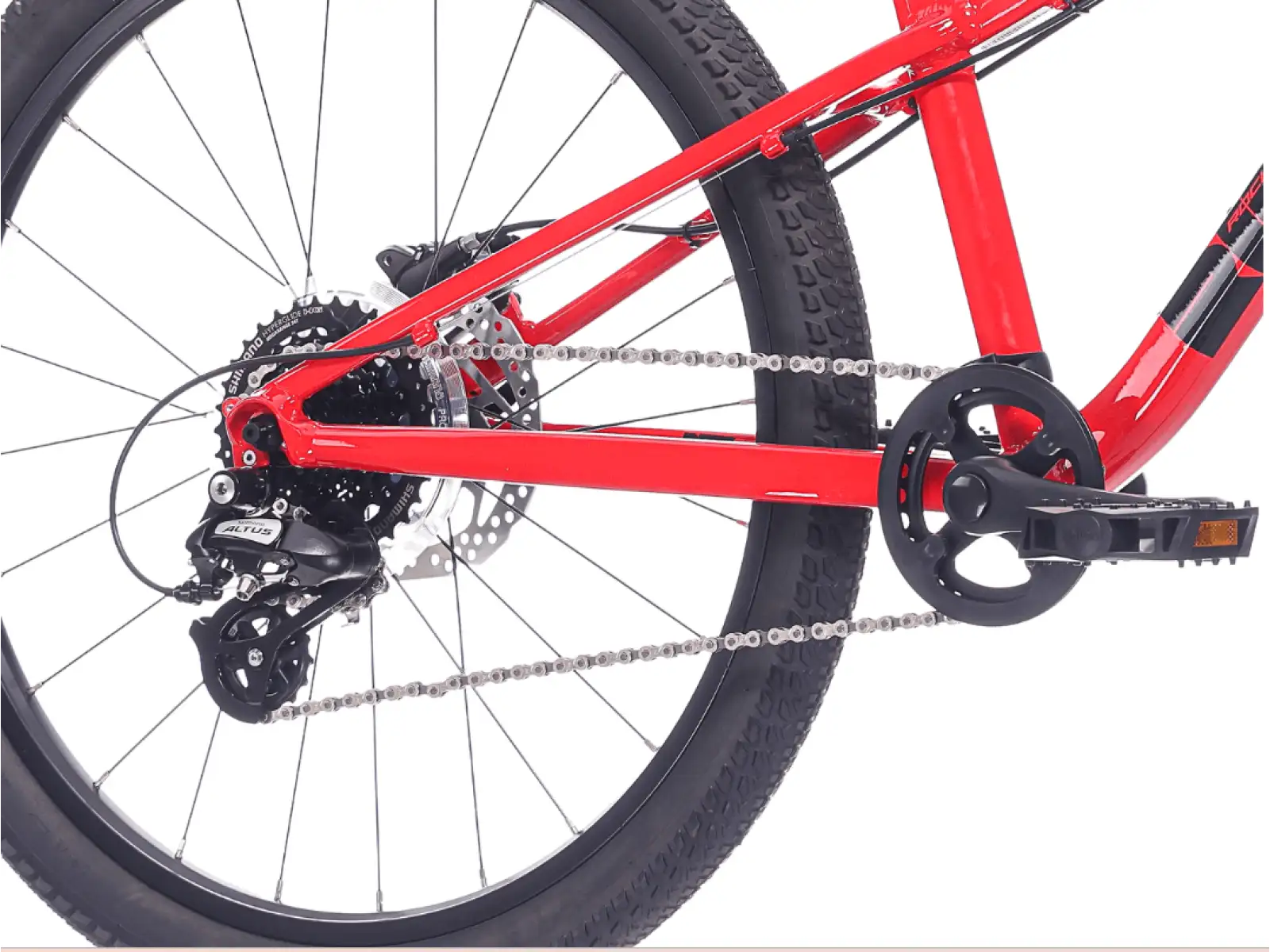Rock Machine RIFF Tr 24 detský bicykel Gloss Fire Red