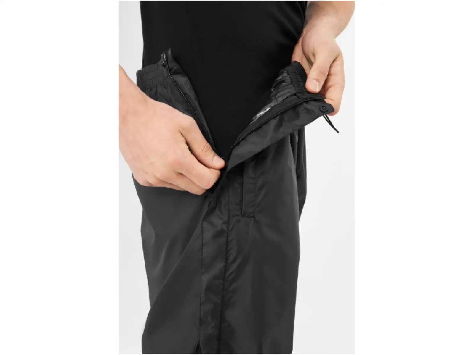 Viking Active Line Rainier pánske celorozopínacie nohavice Black