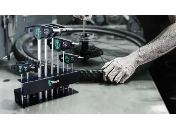 Wera Bicycle Set 6 Hex-Plus TORX skrutkovače s T-rukoväťou 10 ks so stojanom