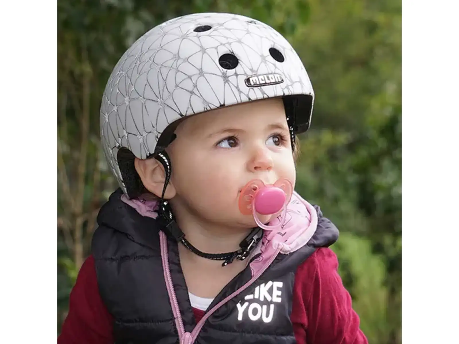 Melon Toddler Reflective detská reflexná prilba Magic White
