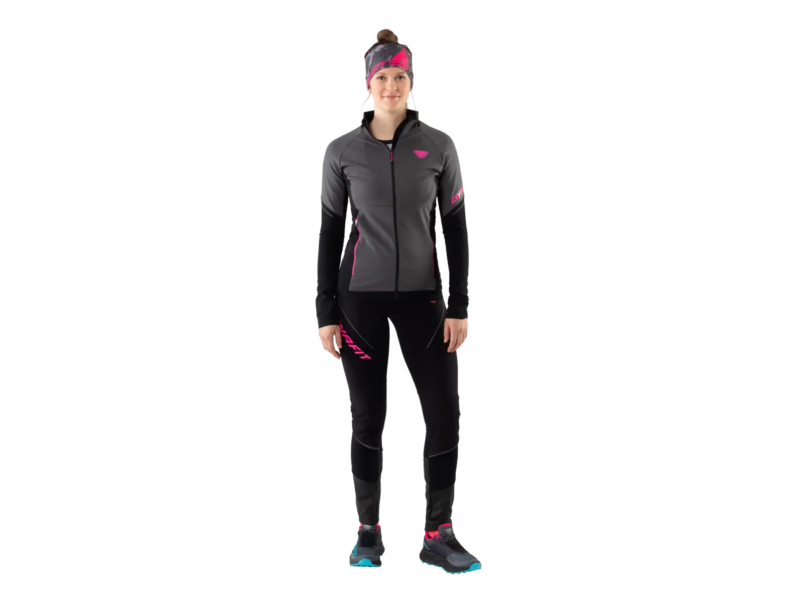 Dynafit Alpine Warm dámske zateplené legíny Black Out/Pink