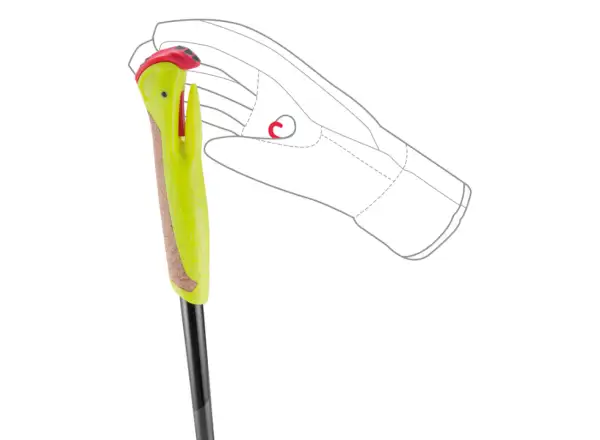 Leki XTA 5.5 Jr. detské bežecké palice Black/White/Neon yellow