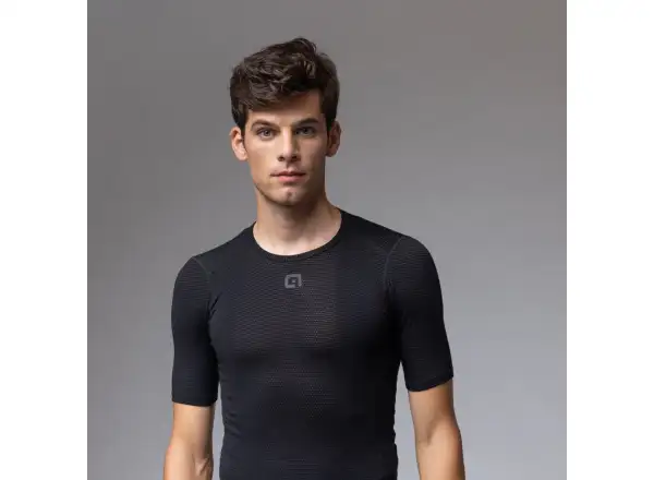 Alé Intimo Merino pánske spodné tričko krátky rukáv Black