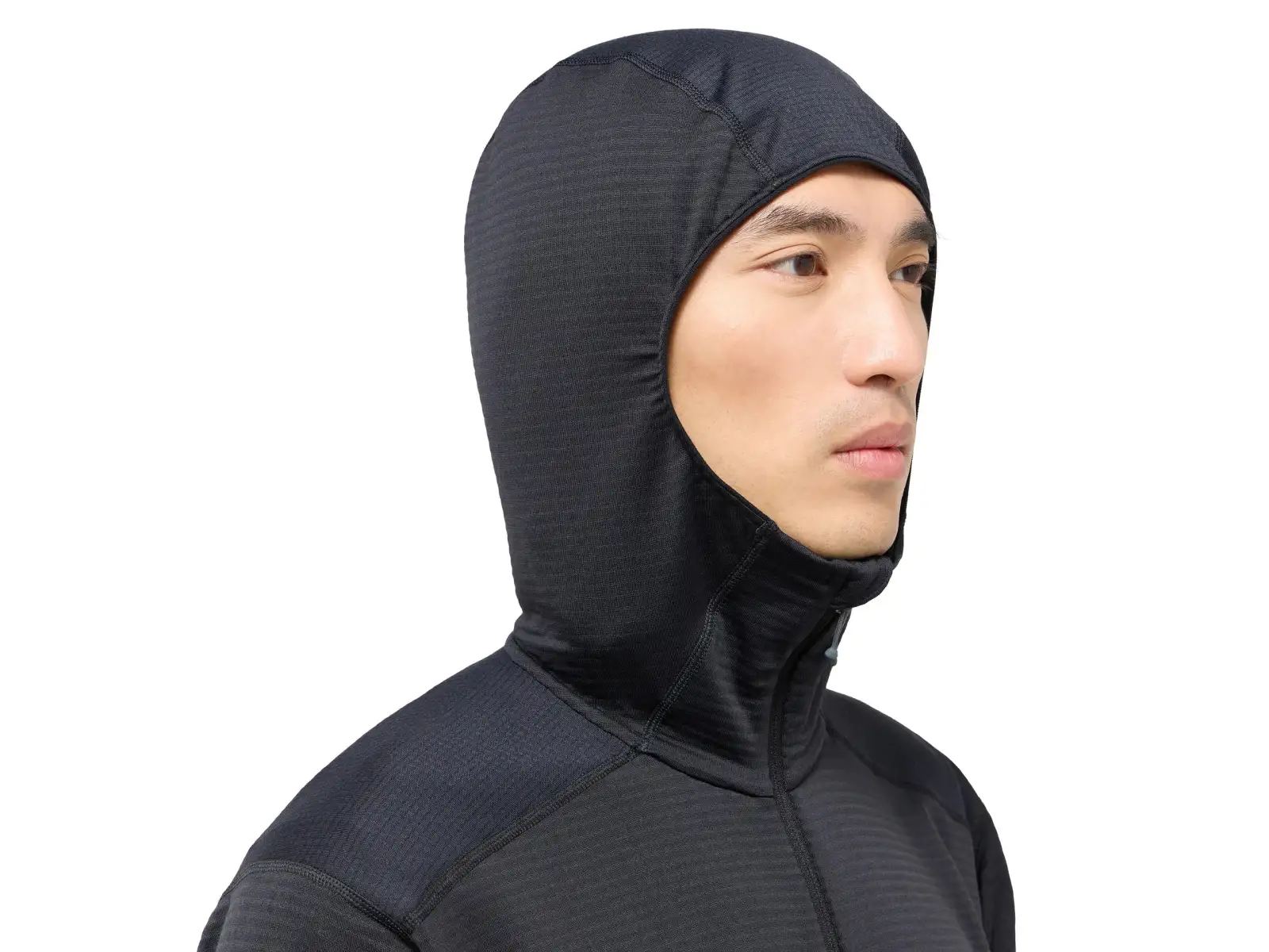 Haglöfs L.I.M Mid Multi Hood pánska mikina True Black