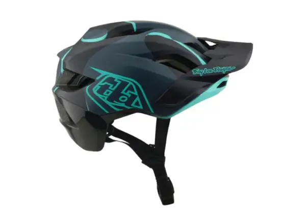 Troy Lee Designs Flowline SE MIPS prilba Badge Carbon/Real Teal