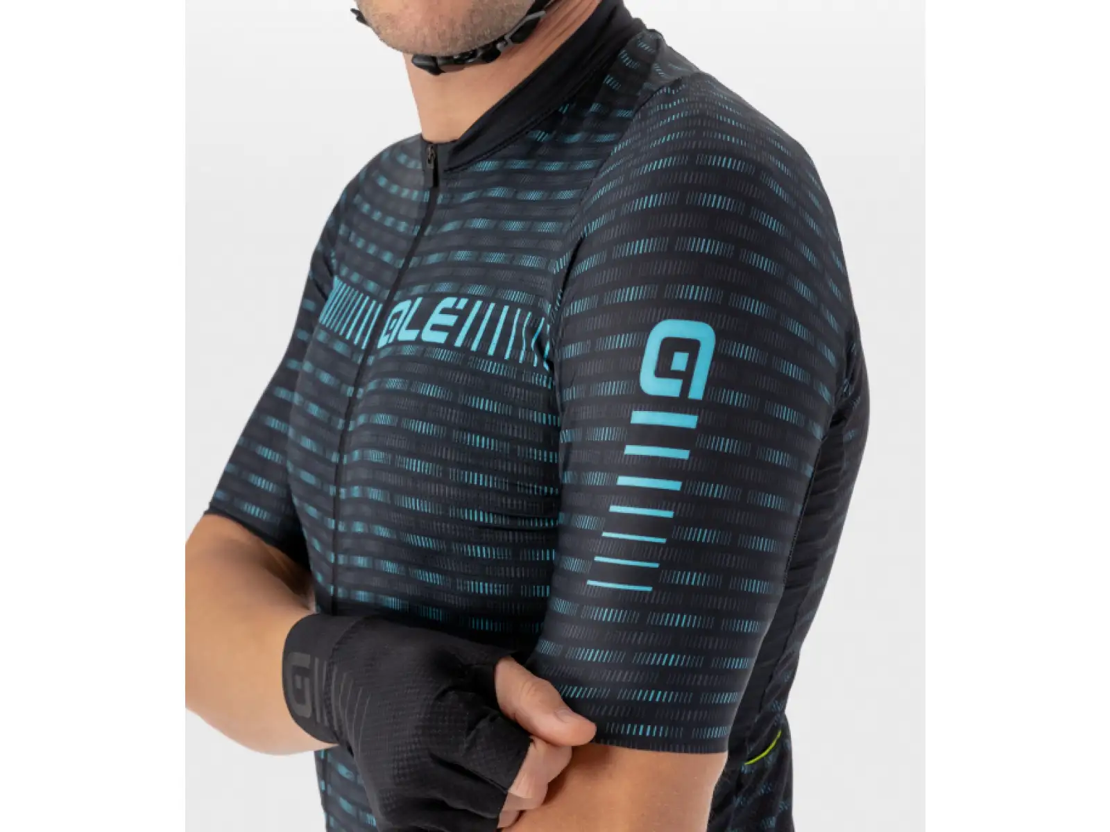 ALÉ GRAPHICS pánsky dres krátky rukáv black/turquoise
