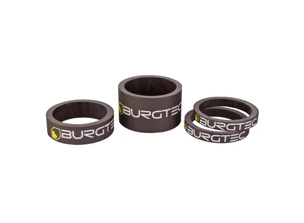 Burgtec Carbon Stem Spacers sada podložiek pod predstavec (5mm x2, 10mm, 20mm)