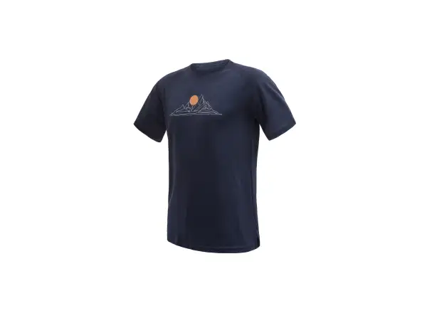 Sensor Merino Blend Moon pánske tričko krátky rukáv Deep Blue