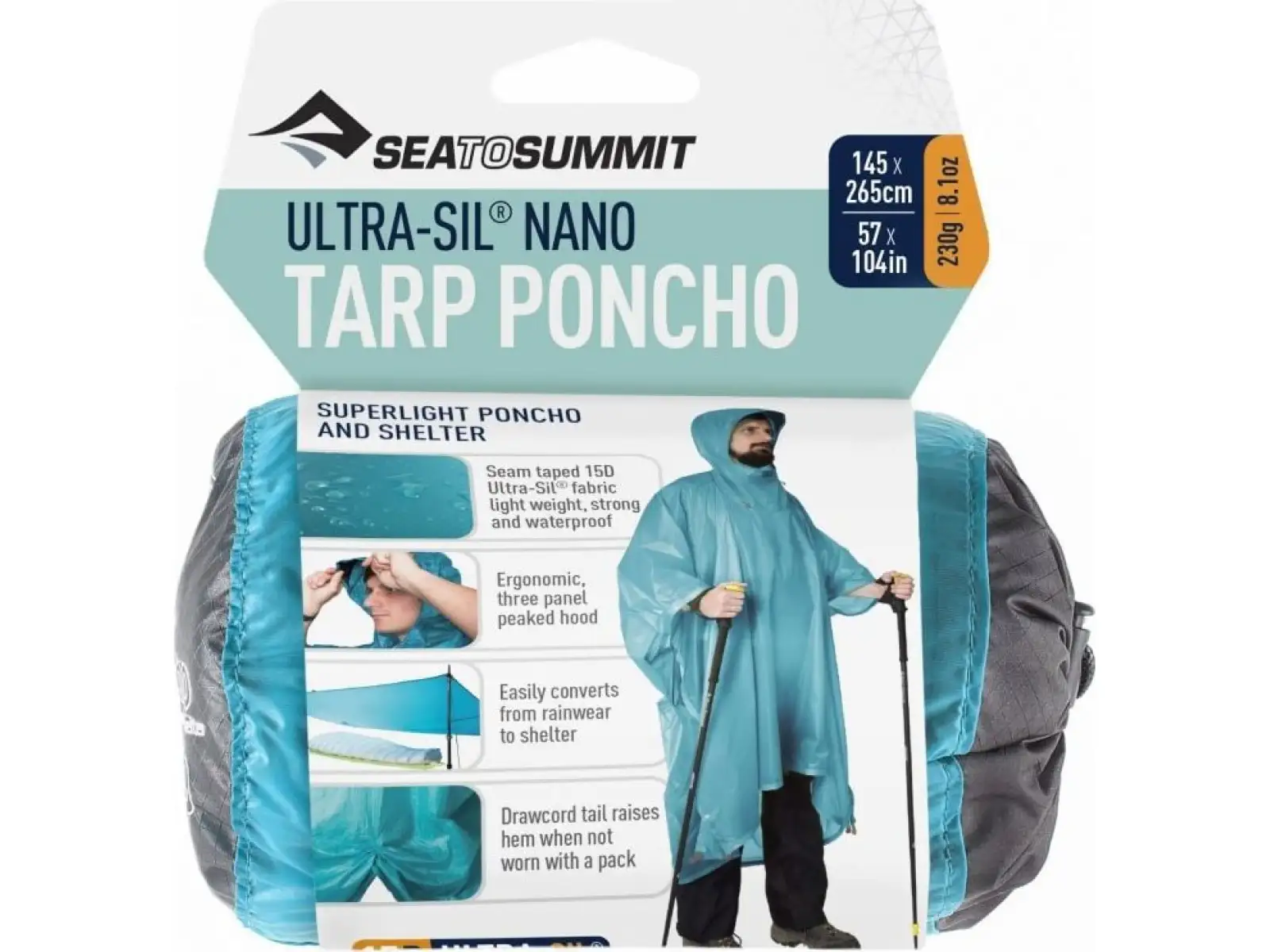 Pončo Sea to Summit Ultra-Sil Nano Tarp (modrý)