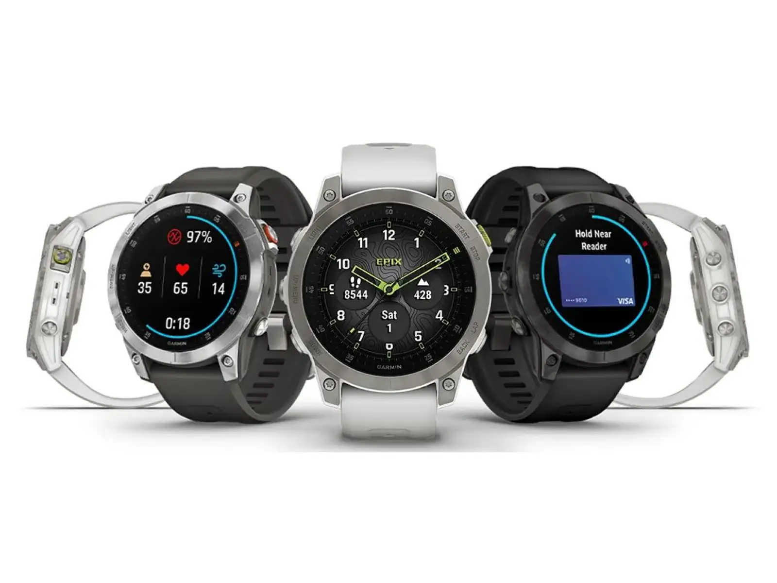 Garmin epix Gen 2 Sapphire Edition smart hodinky Titanium/White