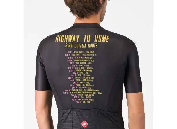 Castelli Giro Highway To Rome pánsky dres krátky rukáv Nero
