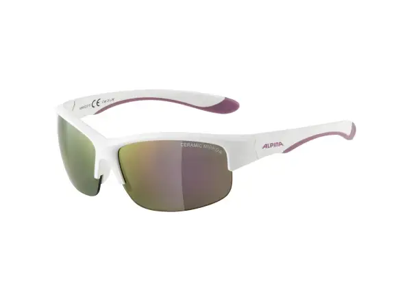 Alpina Flexxy Youth JR detské okuliare White-Purple Matt/Pink mirror