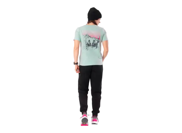 Dynafit Back Graphic Cotton dámske tričko krátky rukáv Cloud Blue/Twilight