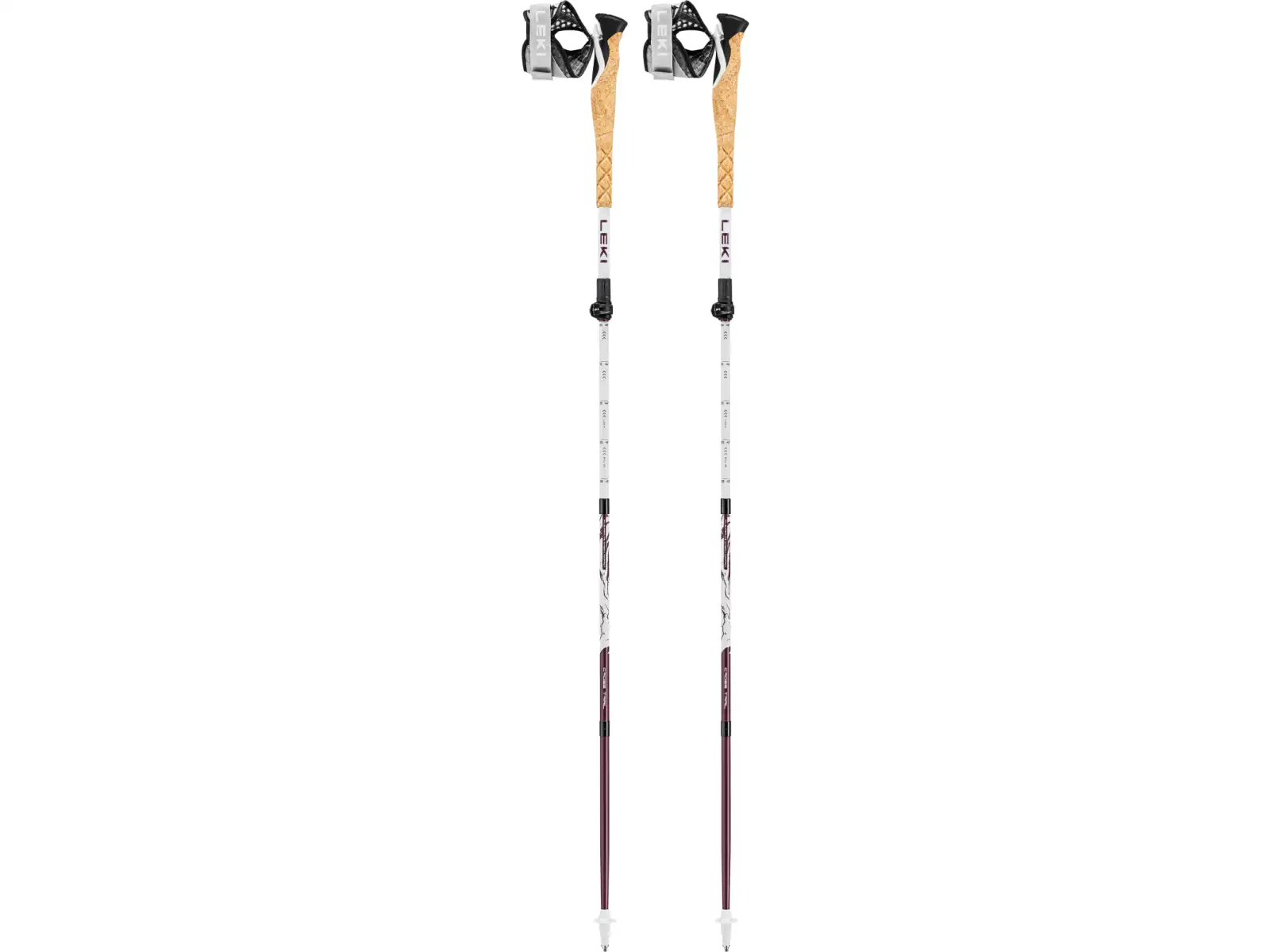 Leki Cross Superlite trekingové palice White/Ferra/Black vel. 100-120 cm