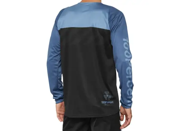 100% R-CORE pánsky dres dlhý rukáv Black/Slate Blue