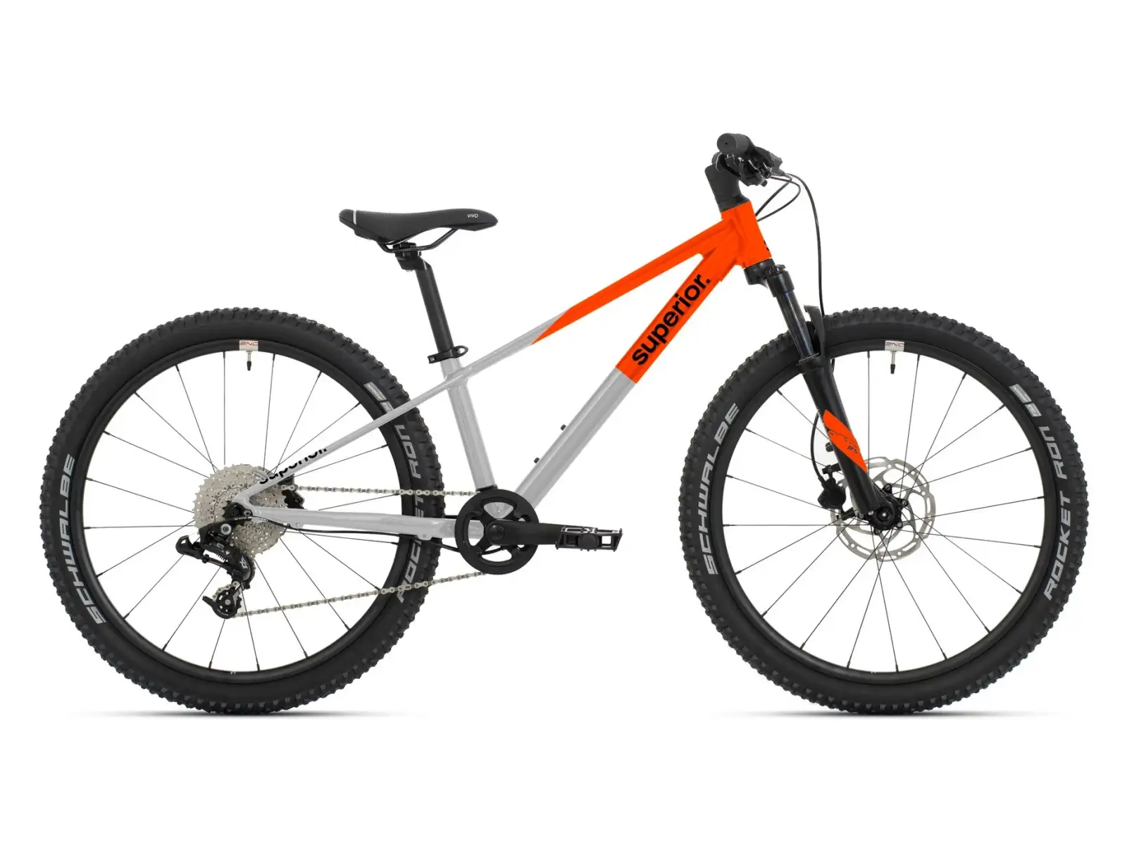 Superior Team 24 Gloss Grey/Red detský bicykel