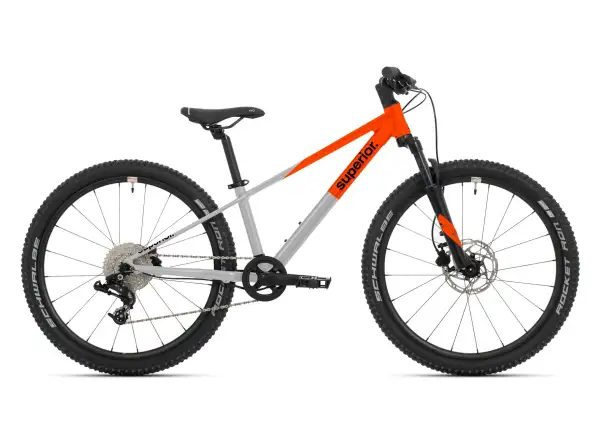 Superior Team 24 Gloss Grey/Red detský bicykel