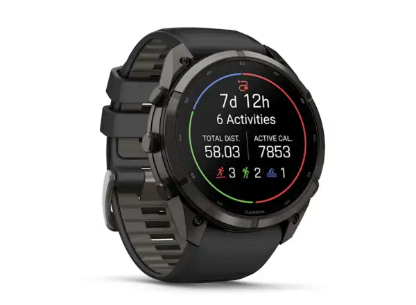 Garmin Fénix 9 Pro inReach 51 mm inteligentné hodinky Carbon gray DLC Titanium Black/Pebble gray
