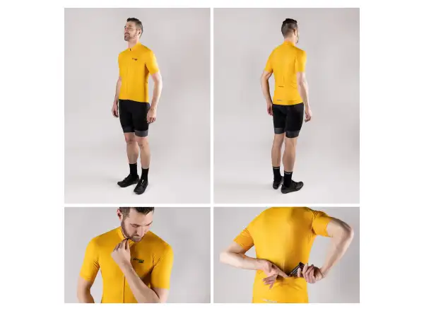 Force Pure pánsky dres krátky rukáv žltá