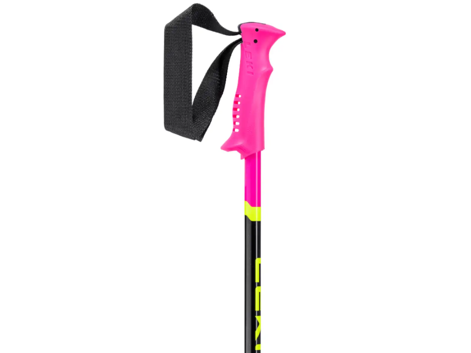 Leki Racing Kids detské zjazdové palice Neon Pink/Black/Neon Yellow