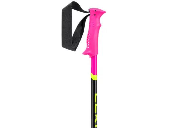 Leki Racing Kids detské zjazdové palice Neon Pink/Black/Neon Yellow