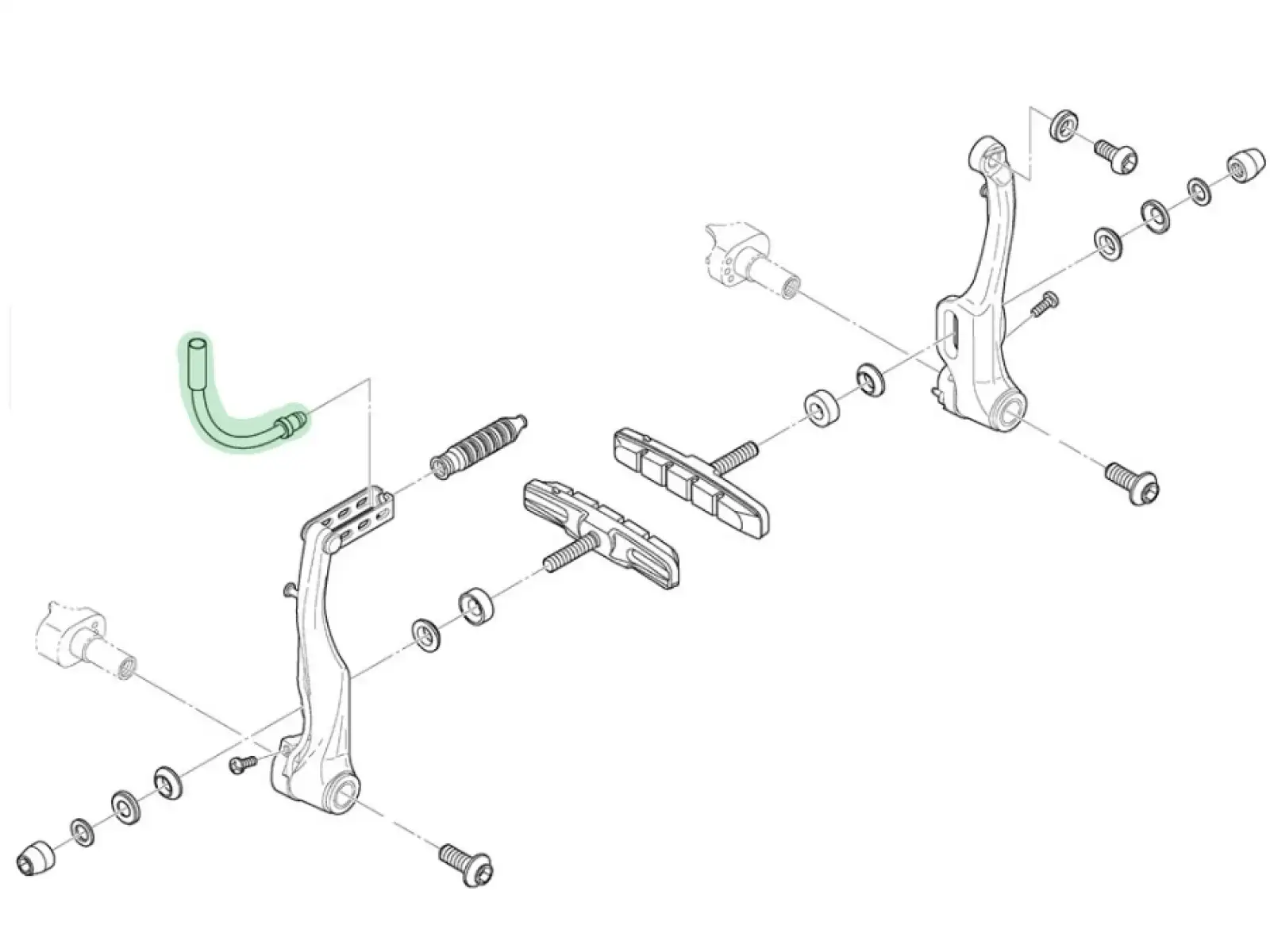 Shimano vodidlo lanka pre ráfikové brzdy 135°