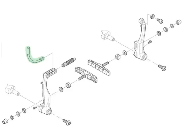 Shimano vodidlo lanka pre ráfikové brzdy 135°