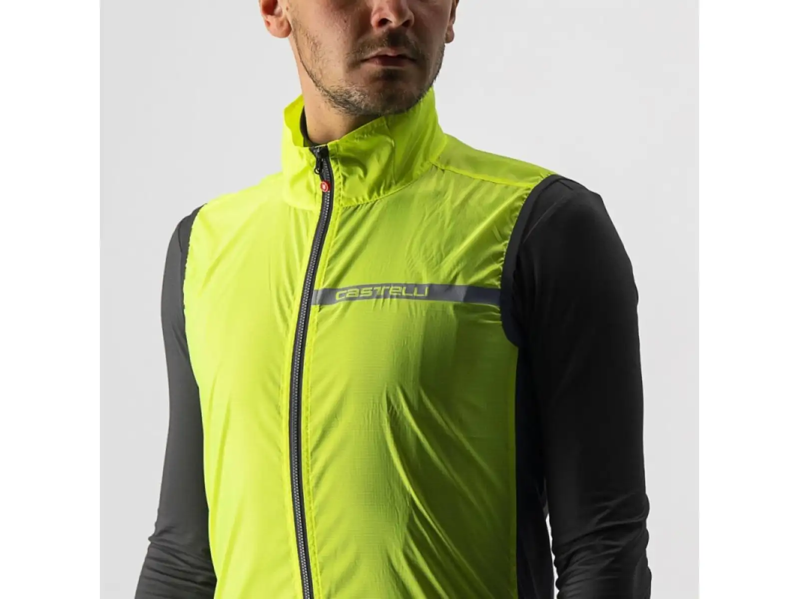 Castelli Squadra Stretch pánska vesta yellow fluo/dark gray