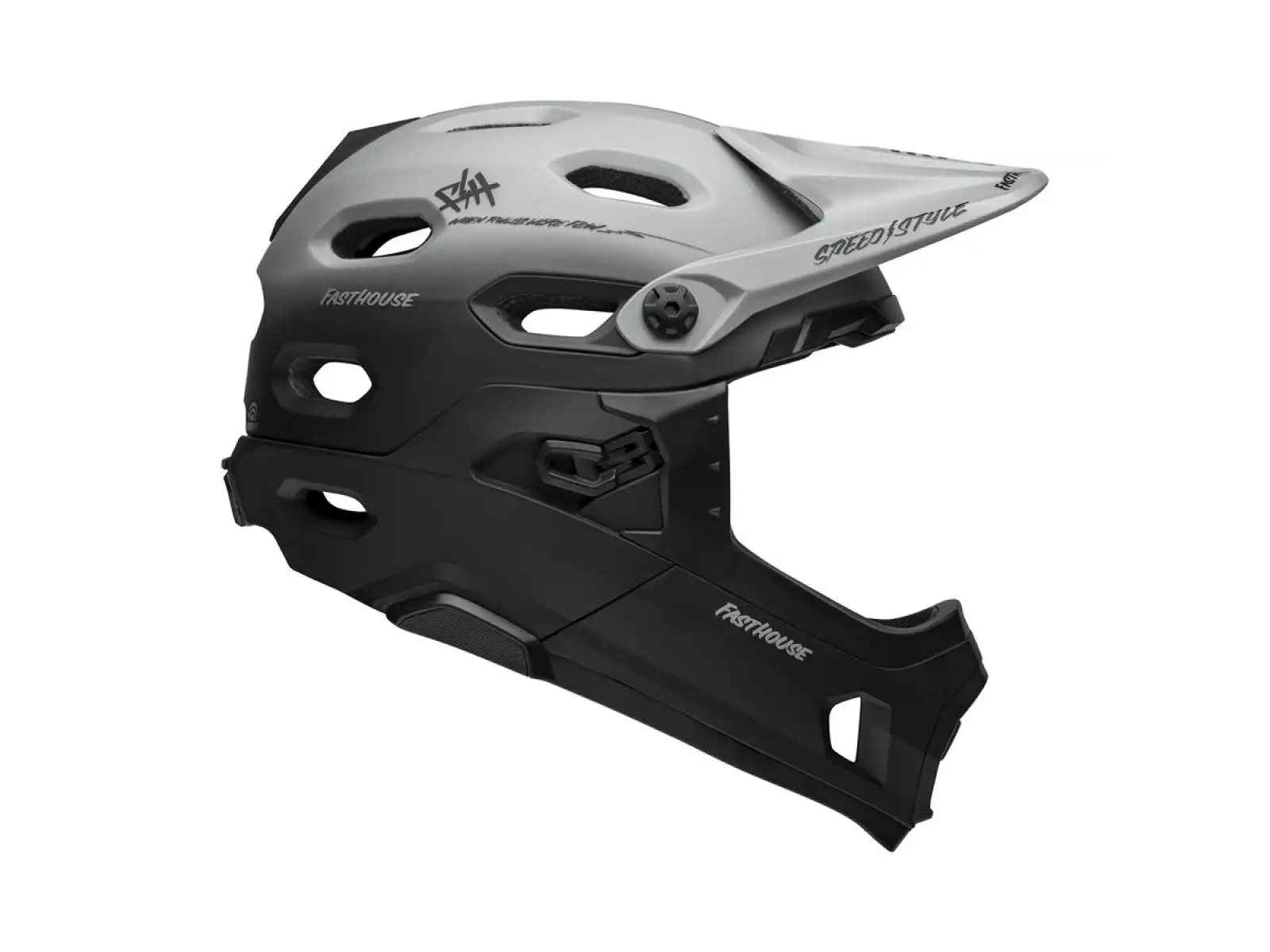 Bell Super DH Spherical prilba Mat Gray/Black Fasthouse