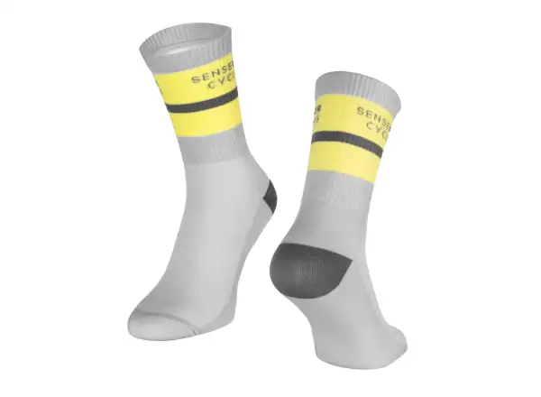 Force Stripe cyklistické ponožky sivá