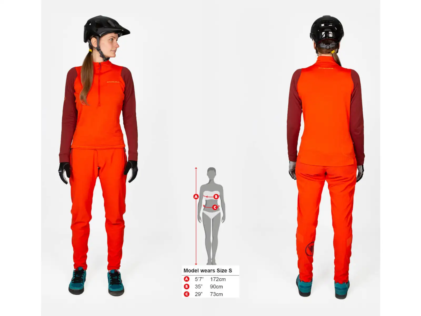 Endura Singletrack Fleece Dámsky dres s dlhým rukávom Paprika