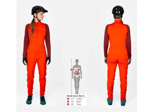 Endura Singletrack Fleece Dámsky dres s dlhým rukávom Paprika