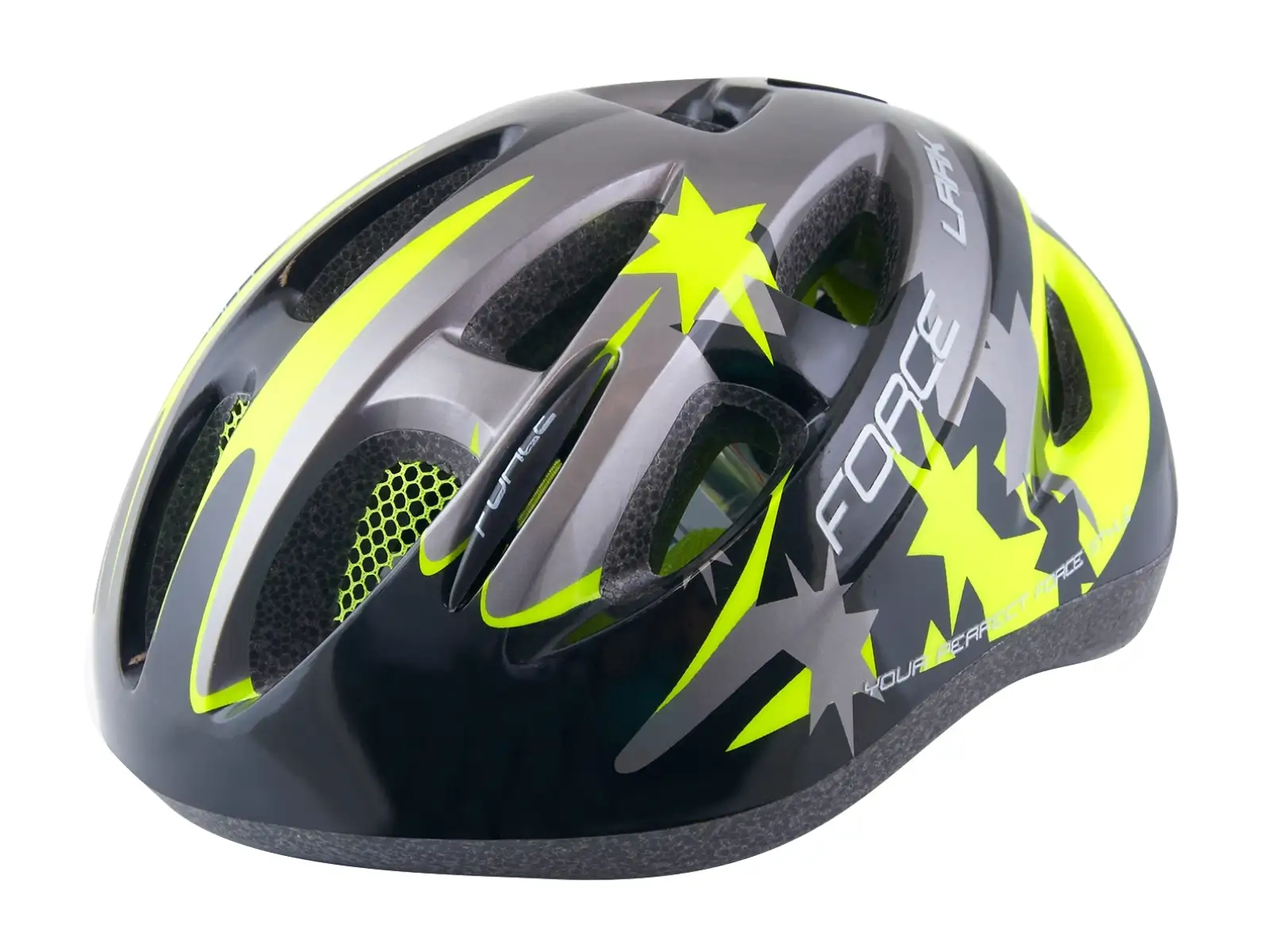 Force Lark detská prilba čierna/fluo