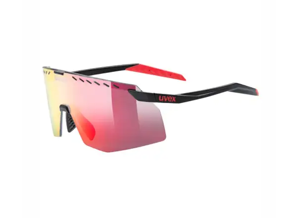 Uvex Pace Stage cyklistické okuliare Black matt/Mirror Red