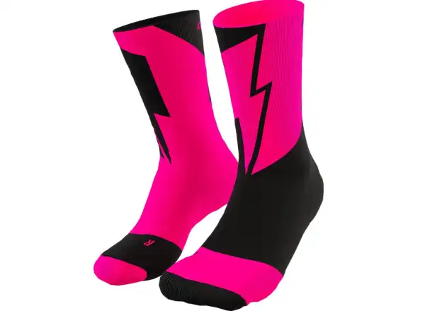 Dynafit No pain No gain športové ponožky Pink Glo/Black Out