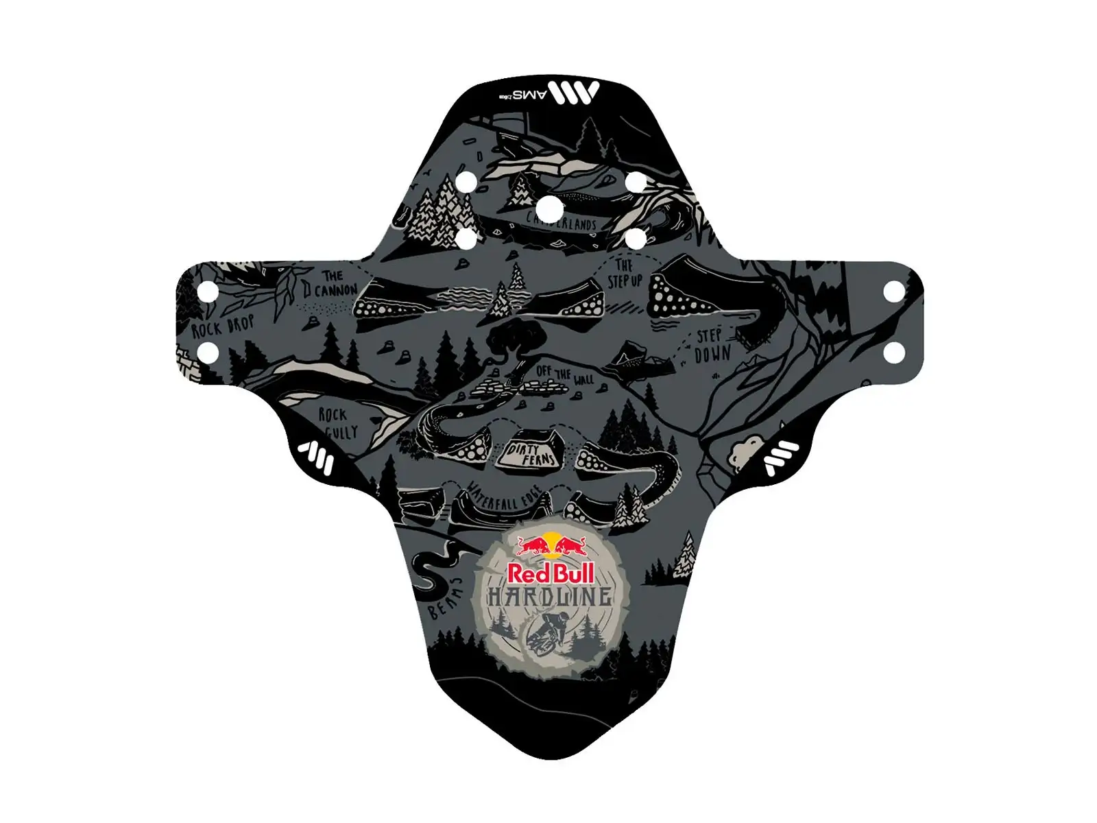 Blatník AMS MudGuard na vidlici RedBull/Hardline/Dark Grey