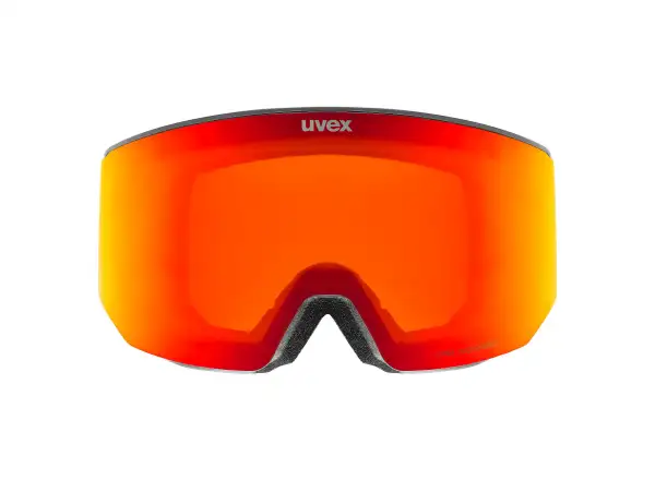Uvex Lace Attract FM lyžiarske okuliare black matt/red - orange