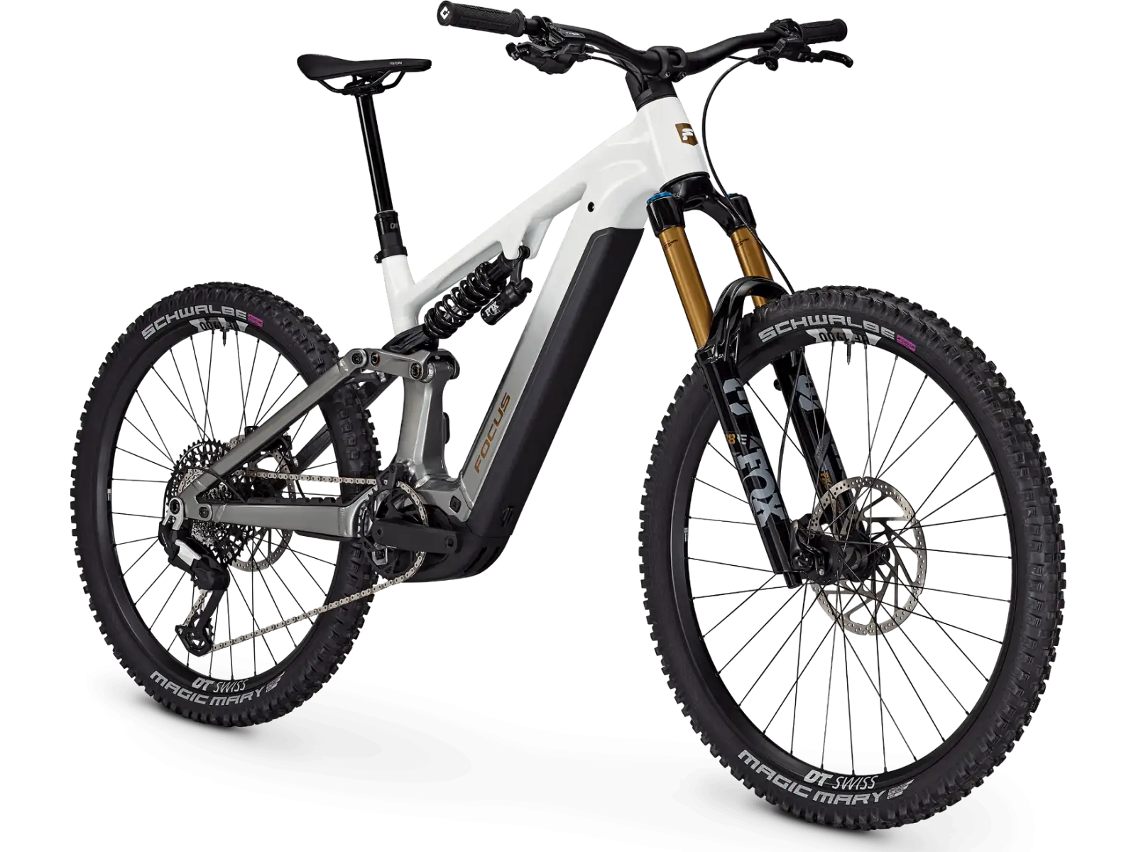 Focus SAM2 6.9 600 Wh celoodpružený elektrobicykel (White/Steelgrey)